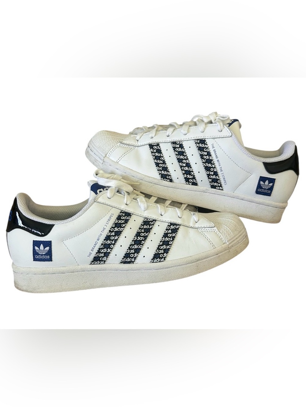 Adidas Originals Superstar 'White Black Blue' FZ4832 sneakers. Men 6 Women 7.5